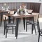 Flash Furniture Gray Vinyl Seat Dining Chair with Natural Wood Back XU-DG6V5GYV-NAT-GG - alternate 5